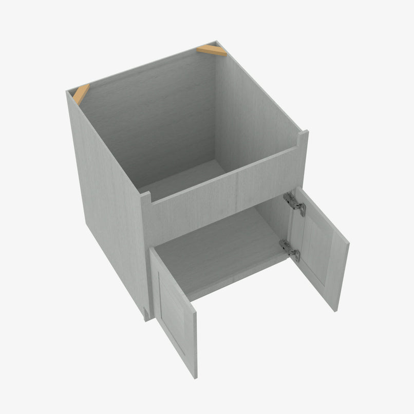 AN-FSB36B Double Door 36 Inch Farmhouse Sink Base Cabinet | Nova Light Grey Shaker - image 1