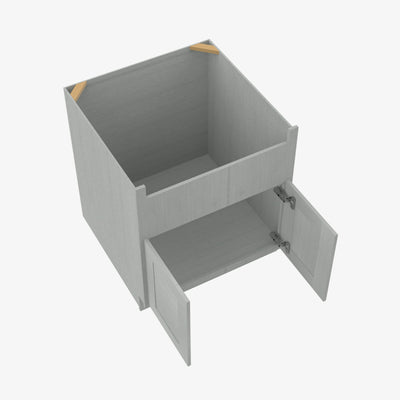 AN-FSB33B 33 Inch Farmhouse Sink Base Cabinet | Nova Light Grey Shaker - image 1