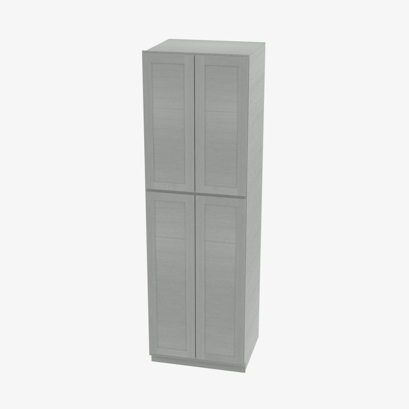 AN-WP2484B Four Door 24 Inch Tall Wall Pantry Cabinet with Butt Doors | Nova Light Grey Shaker - image 1
