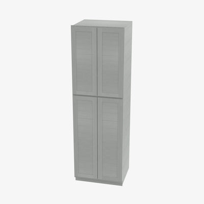 AN-WP2490B Four Door 24 Inch Tall Wall Pantry Cabinet with Butt Doors | Nova Light Grey Shaker - image 1