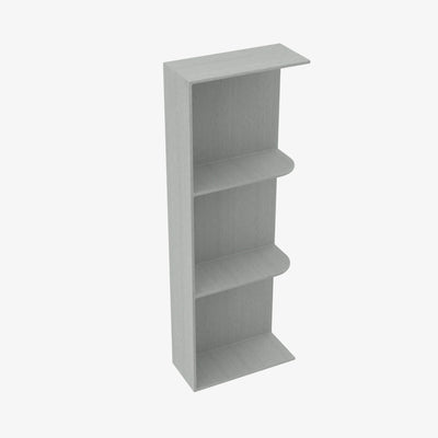 AN-WES536 Wall End Shelf with Open Shelves | TSG Forevermark Nova Light Grey Shaker - image 1