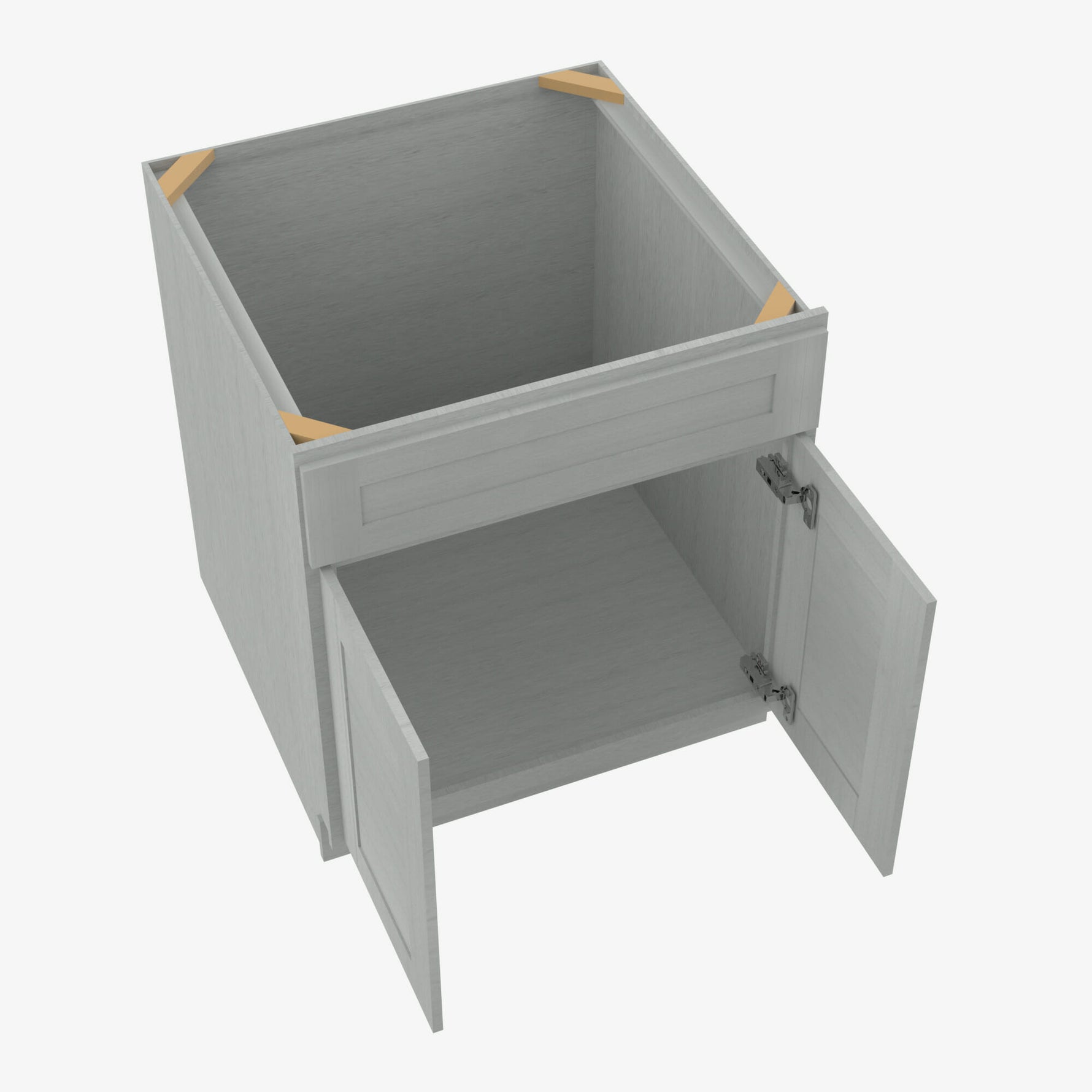 AN-S3021B-34-1/2 Double Door 30 Inch Sink Base Vanity with Drawers | Nova Light Grey Shaker - image 1
