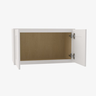 VW-W3324B Double Door 33 Inch Wall Cabinet | Rio Vista White Shaker - image 1