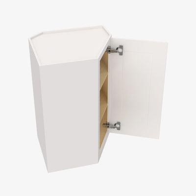 VW-WDC2442 Single Door Cabinets 24 Inch Wall Diagonal Corner Cabinet | Rio Vista White Shaker - image 1