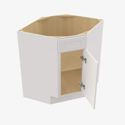 VW-BDCF36 Single Door Cabinets 36 Inch Base Diagonal Corner Sink & Cabinets Cabinet | Rio Vista White Shaker - image 1