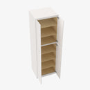 VW-WP2496B Four Door 24 Inch Tall Wall Pantry Cabinet with Butt Doors | Rio Vista White Shaker - image 1