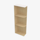 VW-WES536 Wall End Shelf with Open Shelves | TSG Forevermark Rio Vista White Shaker - image 1