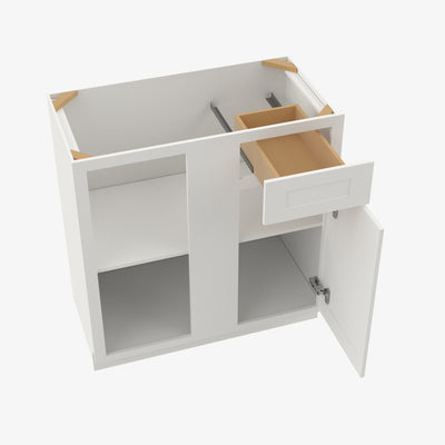 AZ-BBLC45/48-42W Double Door 42 Inch Base Blind Corner Cabinets Cabinet | Forevermark Champagne Maple Shaker - image 1