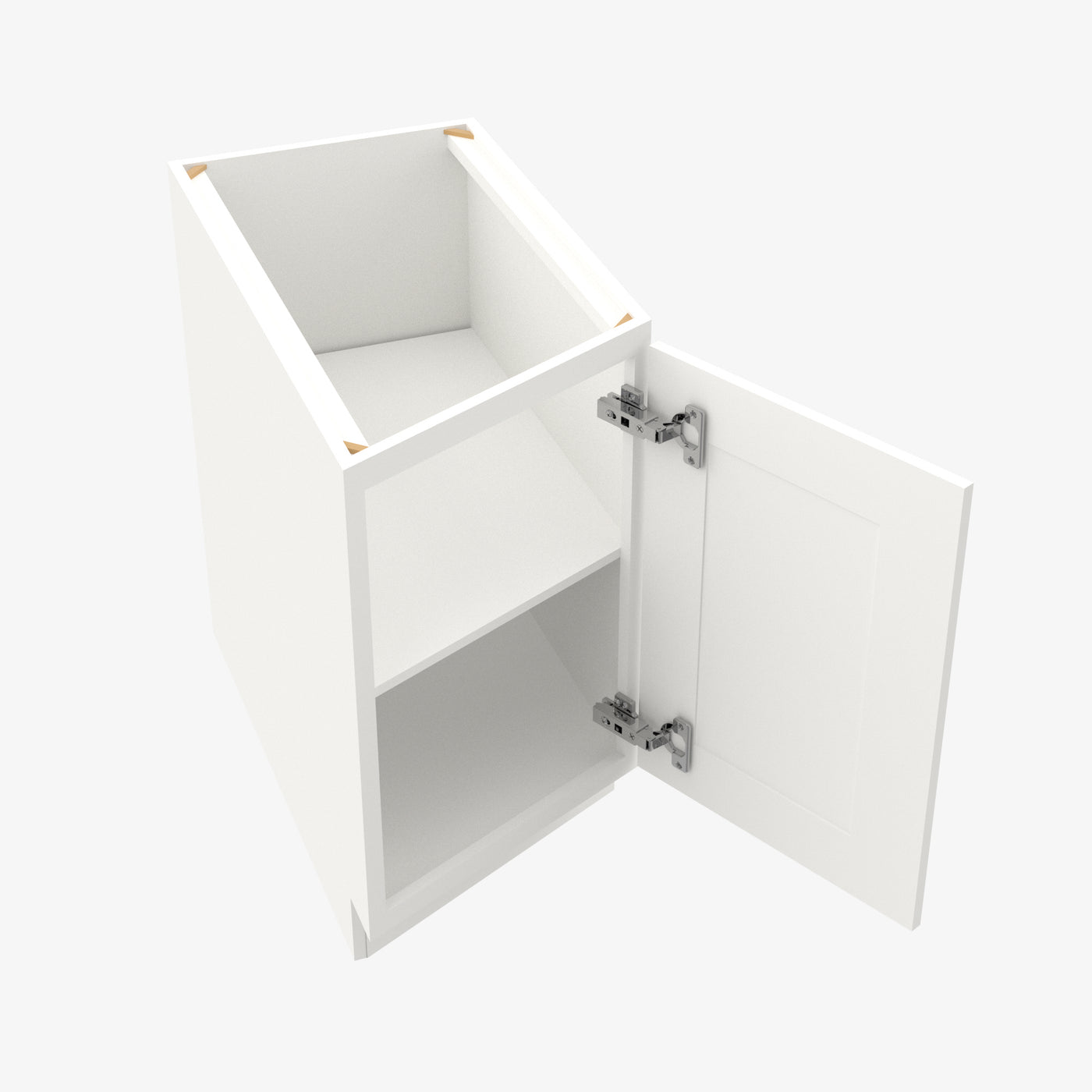 AZ-BTC12L Single Door Cabinets 12 Inch Base Base Transitional Cabinet Left | Forevermark Champagne Maple Shaker