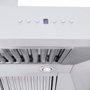 ZLINE 48 in. Professional Ducted Wall Mount Range Hood in Stainless Steel with Crown Molding (667CRN-48)