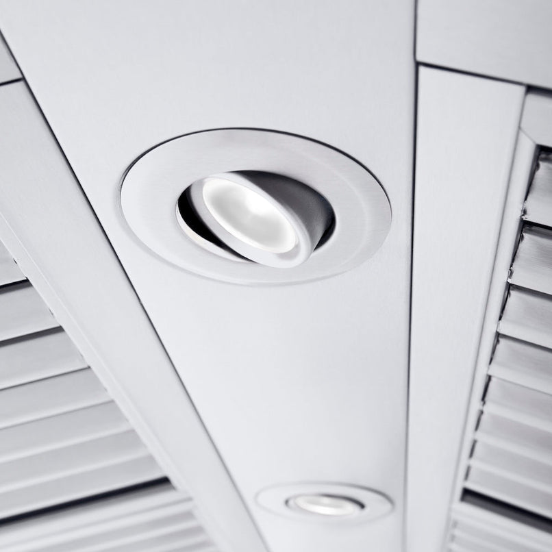 ZLINE 48 in. Professional Ducted Wall Mount Range Hood in Stainless Steel with Crown Molding (667CRN-48)