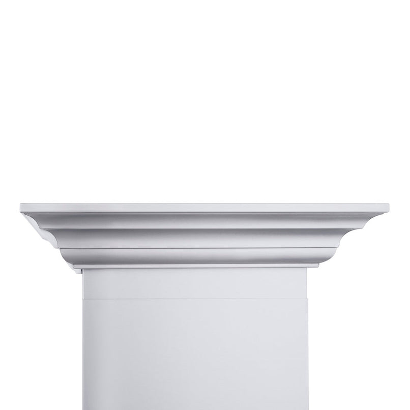 ZLINE 48 in. Professional Ducted Wall Mount Range Hood in Stainless Steel with Crown Molding (667CRN-48)