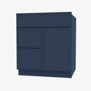 PD-S3021DL-34-1/2 Single Door Cabinets 30 Inch Combo Vanity with Left Drawer | Petit Blue - image 2