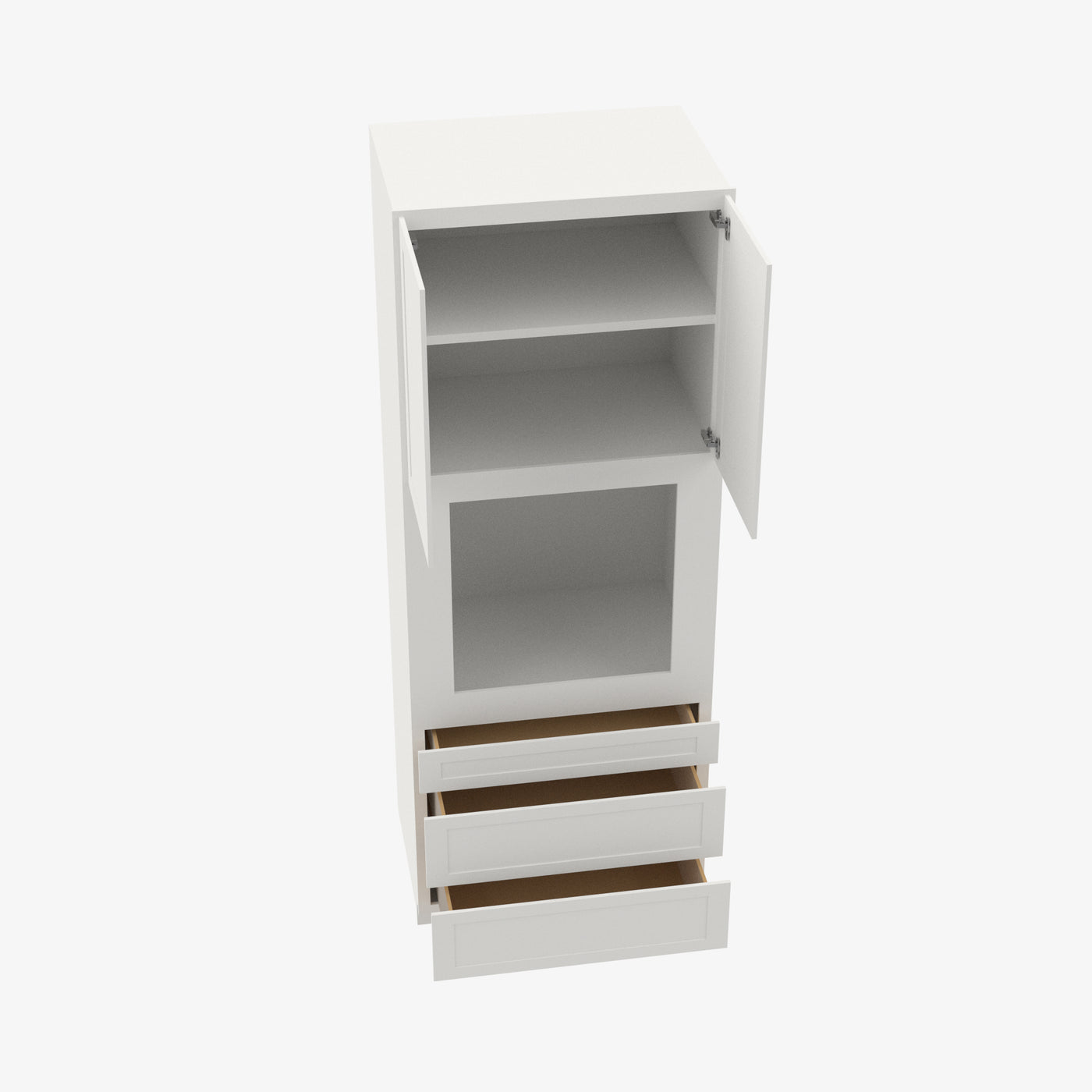 AZ-OC3384B Double Door 33 Inch Tall Oven Cabinet | Forevermark Champagne Maple Shaker
