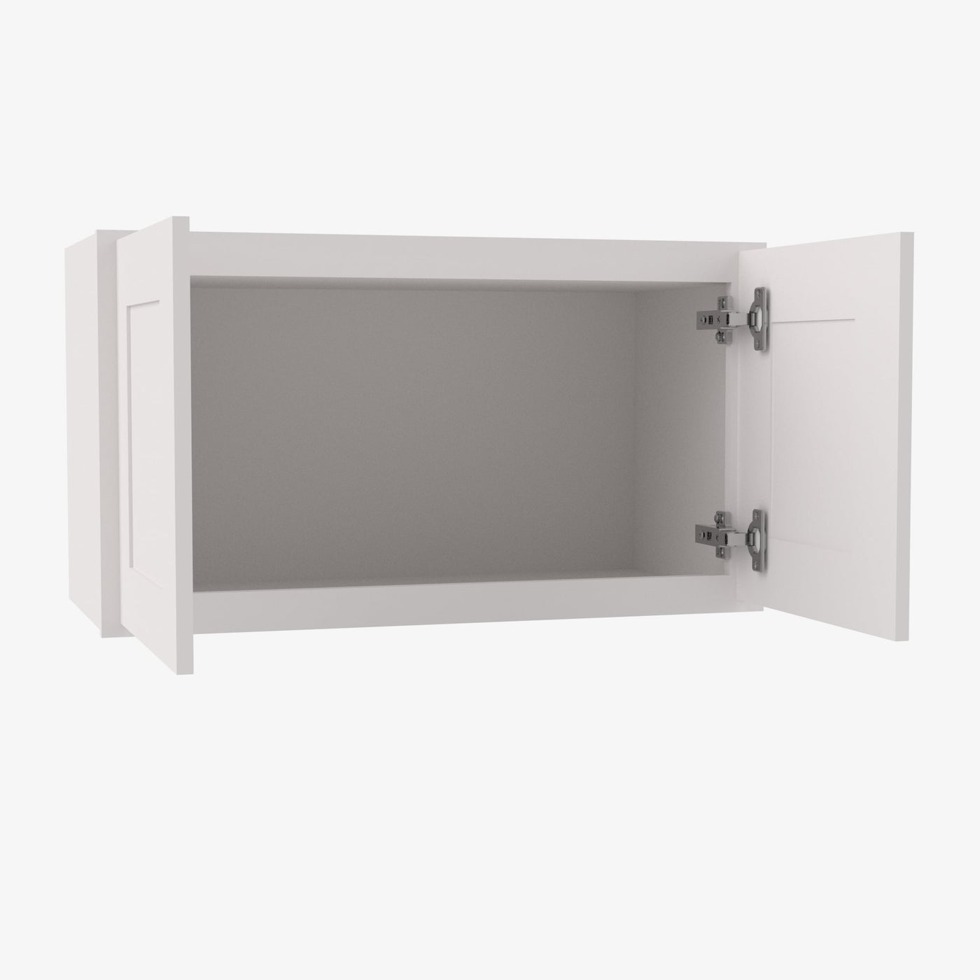 AW-W301224B Double Door 30 Inch Wall Refrigerator Cabinet | Ice White Shaker