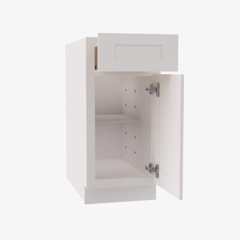 AW-B09 Single Door Cabinets 9 Inch Base Cabinet | Ice White Shaker - image 3