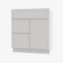 PW-S3621BDL-34-1/2 Double Door 36 Inch Sink Base Combo Vanity with Left Drawer | Petit White - image 3