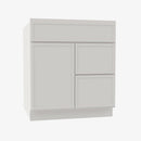 PW-S3621BDR-34-1/2 Double Door 36 Inch Sink Base Combo Vanity with Right Drawer | Petit White - image 3