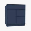 PD-S3021DR-34-1/2 Single Door Cabinets 30 Inch Combo Vanity with Right Drawer | Petit Blue - image 2