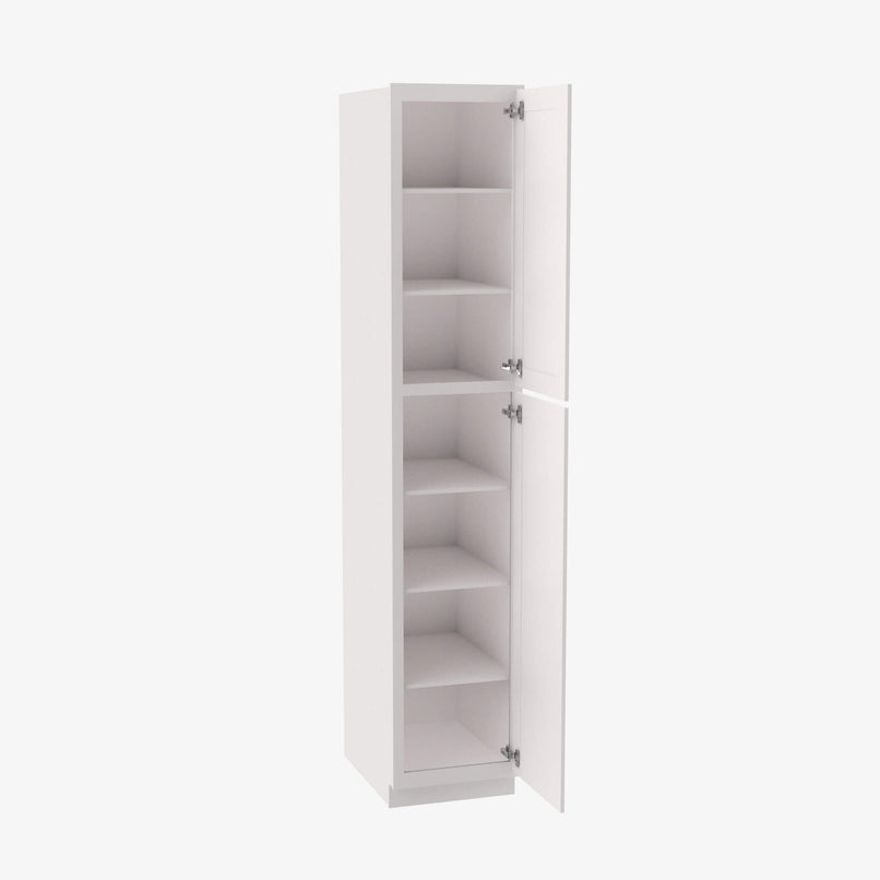AW-WP1884 Double Door 18 Inch Tall Wall Pantry Cabinet | Ice White Shaker - image 3