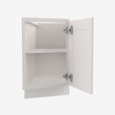 AW-BTC12L Single Door Cabinets 12 Inch Base Base Transitional Cabinet Left | Ice White Shaker - image 4