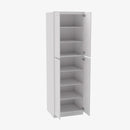 TW-WP2484B Four Door 24 Inch Tall Wall Pantry Cabinet with Butt Doors | Uptown White - image 4