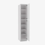 GW-WP1596 Double Door 15 Inch Tall Wall Pantry Cabinet | Gramercy White - image 3