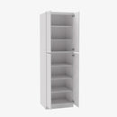 GW-WP2496B Four Door 24 Inch Tall Wall Pantry Cabinet with Butt Doors | Gramercy White - image 3