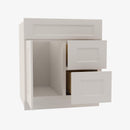 TQ-S3621BDR-34-1/2 Double Door 36 Inch Sink Base Combo Vanity with Right Drawer | Townplace Cream - image 3