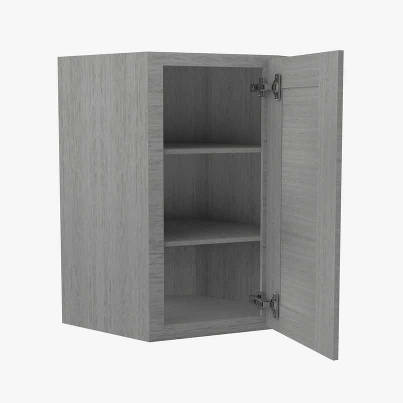 TG-WDC273615 Single Door Cabinets 27 Inch Wall Diagonal Corner Cabinet | Midtown Grey - image 2