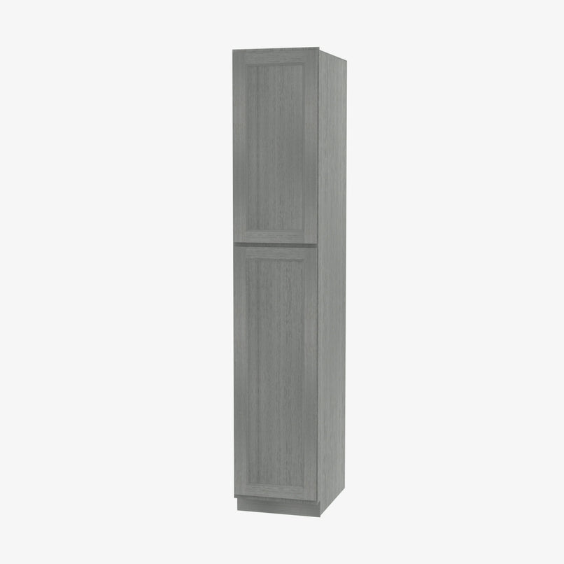 TG-WP1890 Double Door 18 Inch Tall Wall Pantry Cabinet | Midtown Grey - image 2
