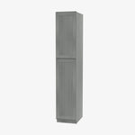 TG-WP1584 Double Door 15 Inch Tall Wall Pantry Cabinet | Midtown Grey - image 2