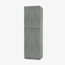 TG-WP2496B Four Door 24 Inch Tall Wall Pantry Cabinet with Butt Doors | Midtown Grey - image 2