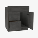 TS-S3621BDL-34-1/2 Double Door 36 Inch Sink Base Combo Vanity with Left Drawer | Townsquare Grey - image 2
