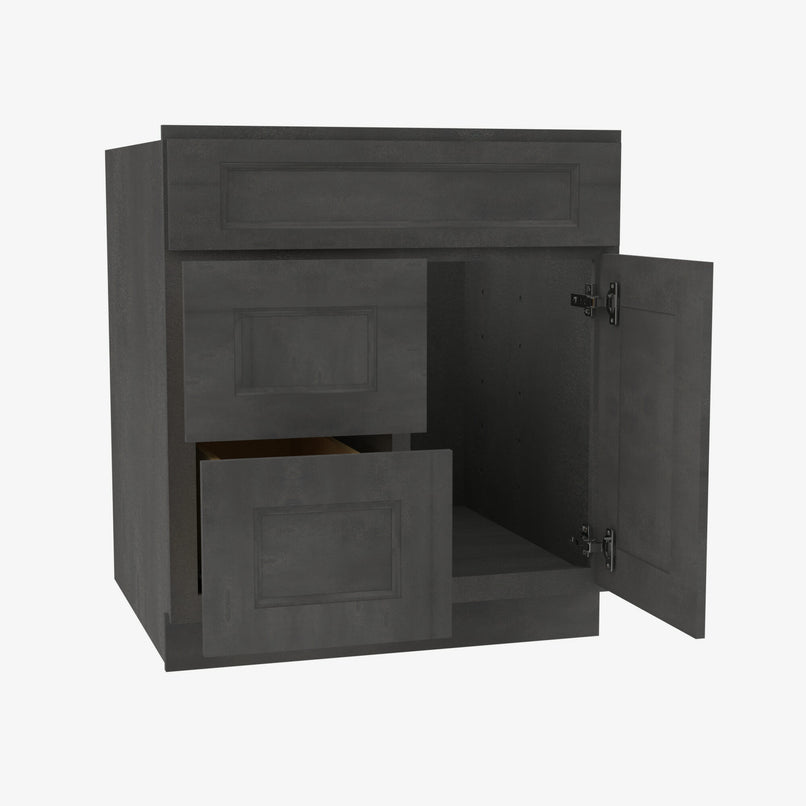 TS-S3621BDL-34-1/2 Double Door 36 Inch Sink Base Combo Vanity with Left Drawer | Townsquare Grey - image 2