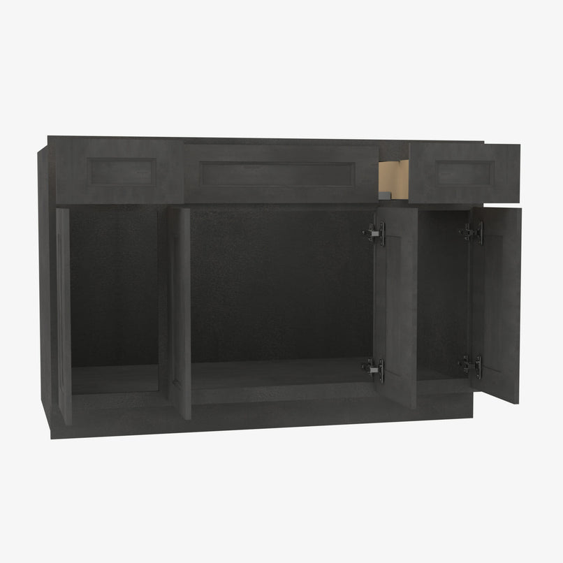 TS-S4821B12D-34-1/2 Double Door 48 Inch Sink Base Combo Vanity with Drawers | Townsquare Grey - image 2