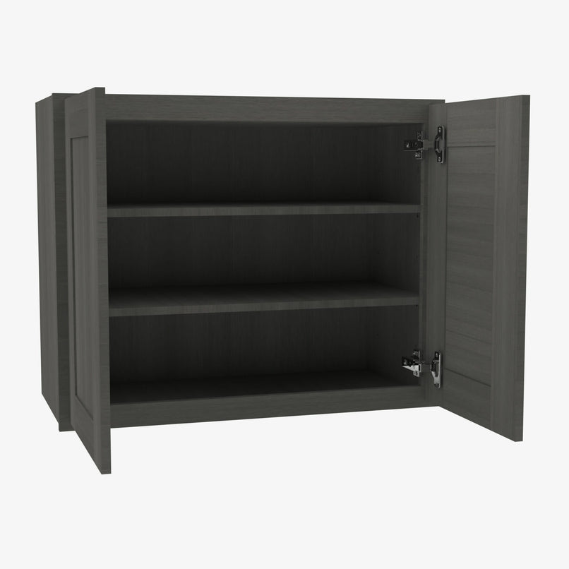 AG-W3342B Double Door 33 Inch Wall Cabinet | Greystone Shaker - image 2