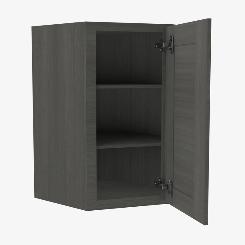 AG-WDC2430 Single Door Cabinets 24 Inch Wall Diagonal Corner Cabinet | Greystone Shaker - image 2