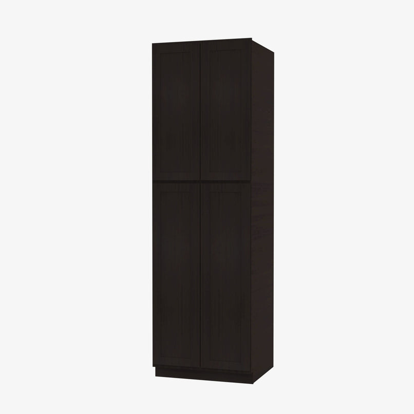 AG-WP2490B Four Door 24 Inch Tall Wall Pantry Cabinet with Butt Doors | Greystone Shaker - image 2