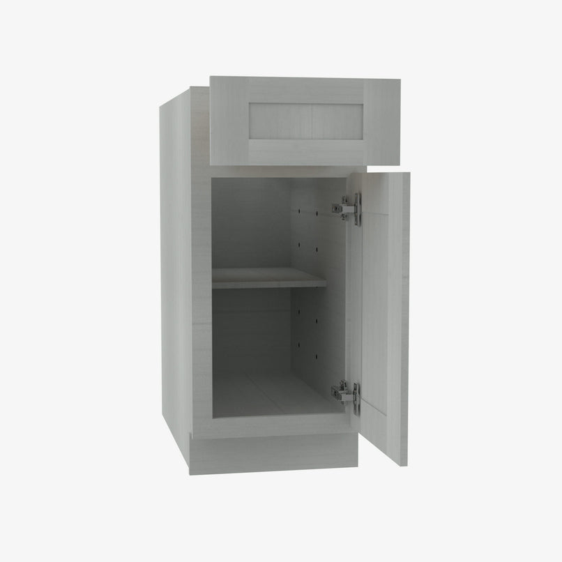 AN-B21 Single Door Cabinets 21 Inch Base Cabinet | Nova Light Grey Shaker - image 2