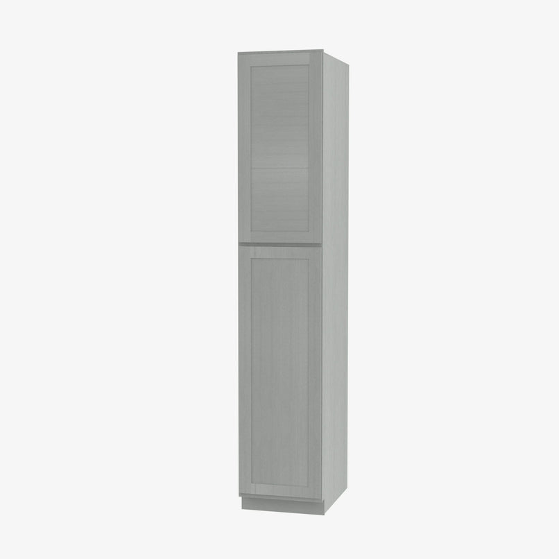 AN-WP1890 Double Door 18 Inch Tall Wall Pantry Cabinet | Nova Light Grey Shaker - image 2