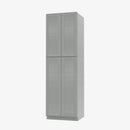 AN-WP2496B Four Door 24 Inch Tall Wall Pantry Cabinet with Butt Doors | Nova Light Grey Shaker - image 2