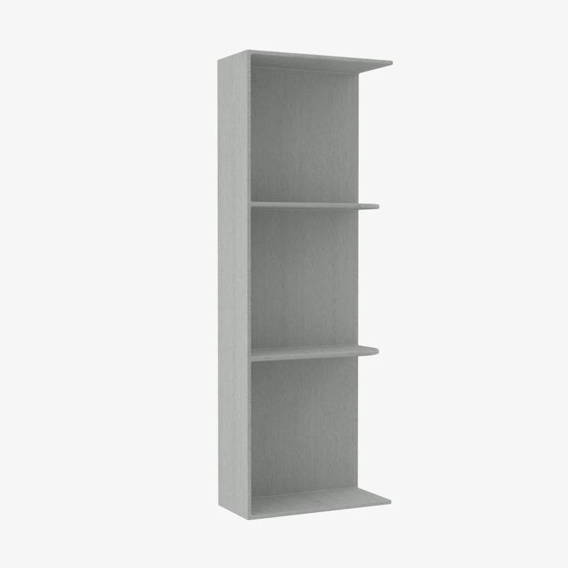 AN-WES530 Wall End Shelf with Open Shelves | TSG Forevermark Nova Light Grey Shaker - image 2
