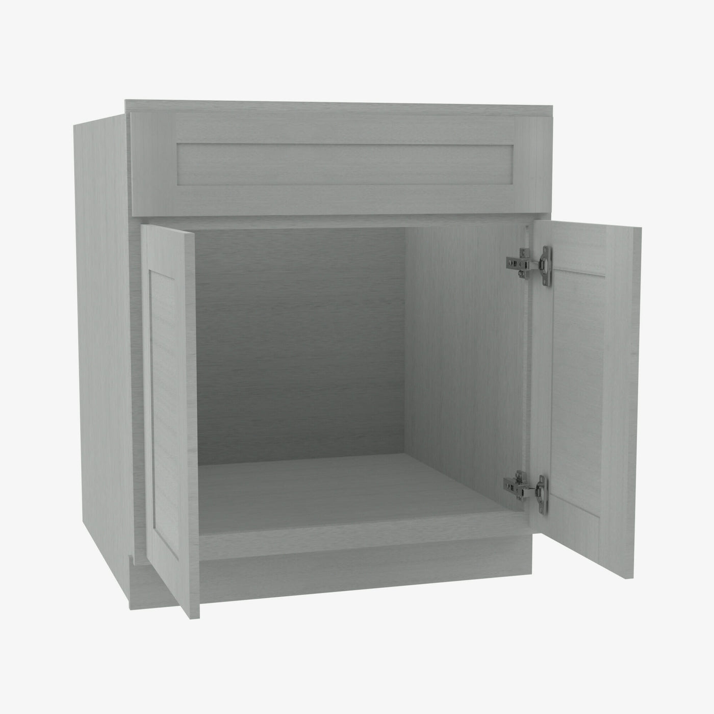 AN-S3021B-34-1/2 Double Door 30 Inch Sink Base Vanity with Drawers | Nova Light Grey Shaker