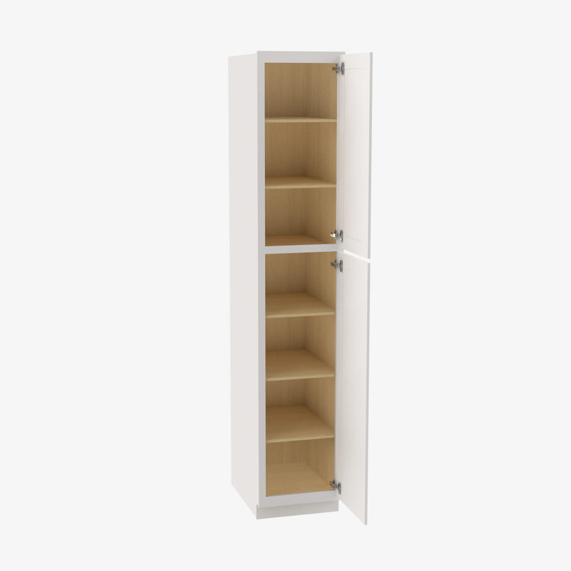 VW-WP1896 Double Door 18 Inch Tall Wall Pantry Cabinet | Rio Vista White Shaker - image 2