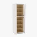 VW-WP2496B Four Door 24 Inch Tall Wall Pantry Cabinet with Butt Doors | Rio Vista White Shaker - image 2