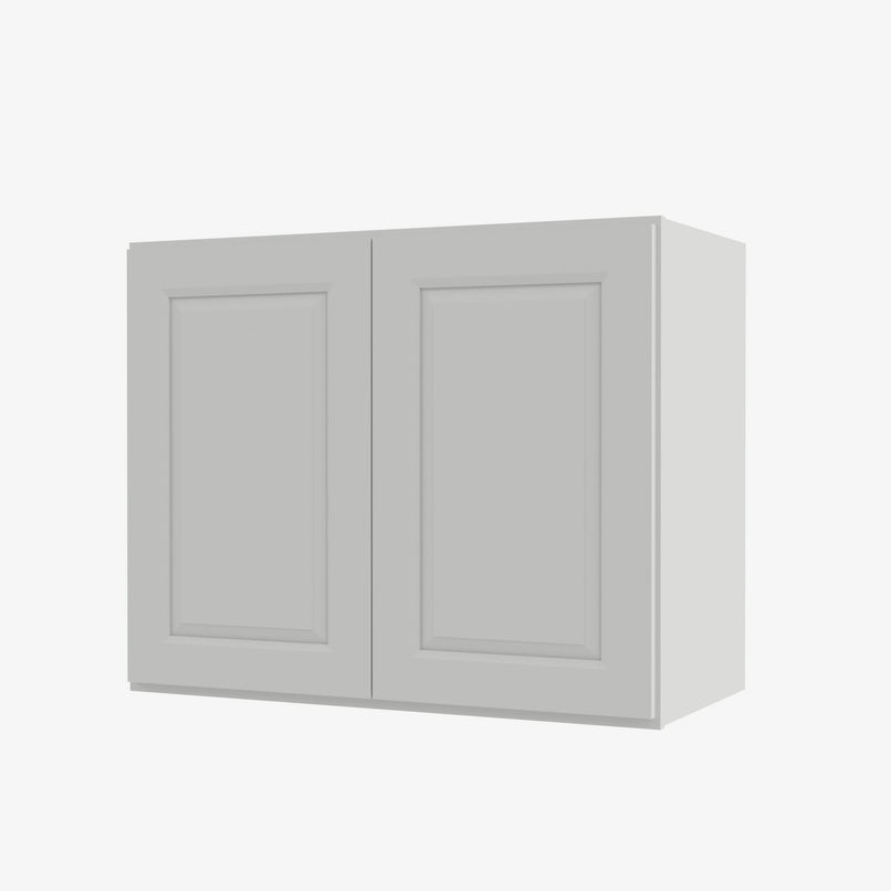 GW-W3036BMGD Wall Glass Door with Mullion and Clear Glass | TSG Forevermark Gramercy White - image 2