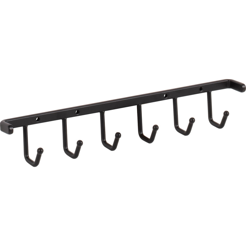 Closet System 11" Wide 6 Hook Screw Mount Belt Tie Scarf Rack Organizer - image 1