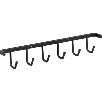 Closet System 11" Wide 6 Hook Screw Mount Belt Tie Scarf Rack Organizer - image 1