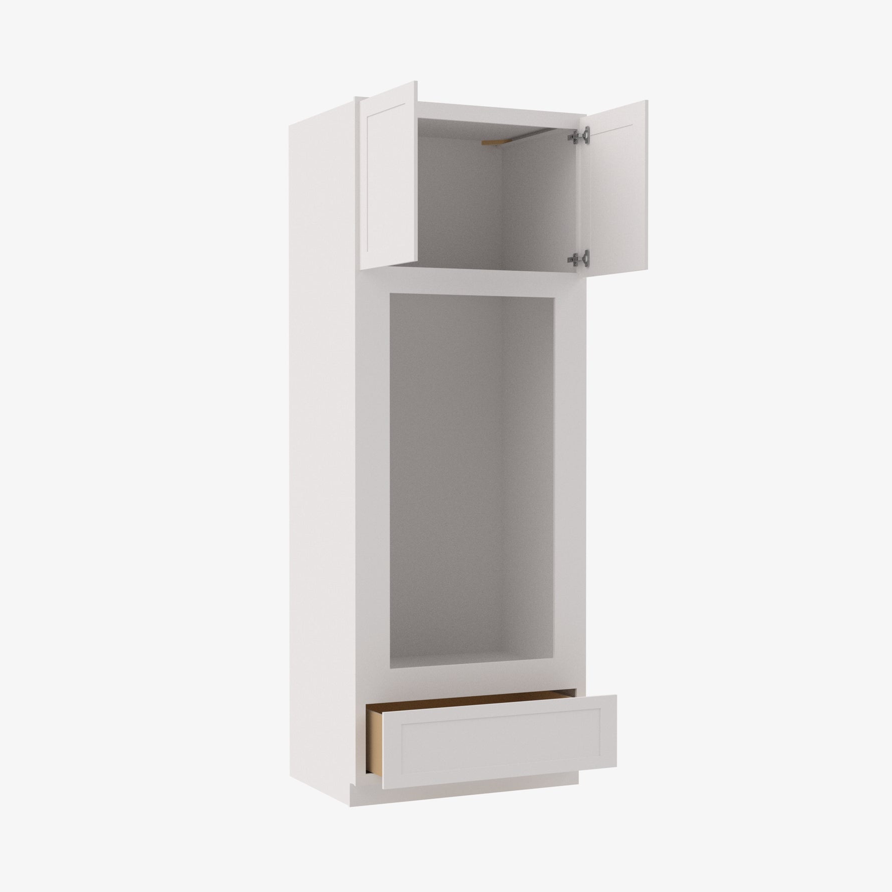 AZ-OM3384B Double Door 33 Inch Tall Double Oven / Oven Microwave Cabinet | Forevermark Champagne Maple Shaker - image 4